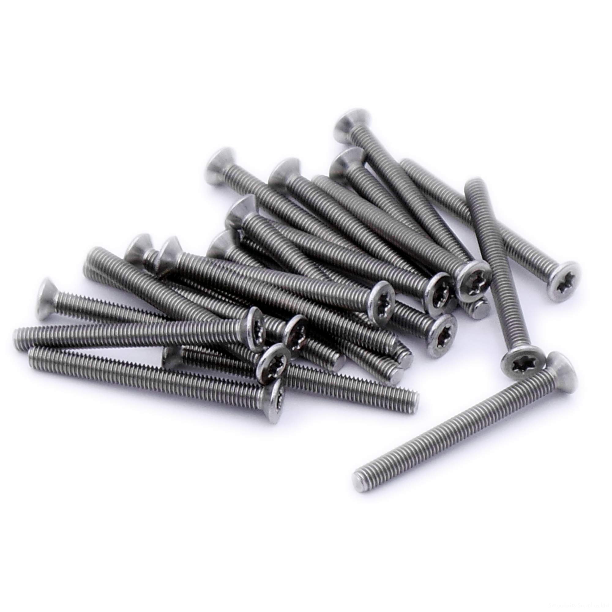 M2.5 (2.5mm x 18mm) TX Socket Countersunk Machine Screw (Bolt) - Stainless Steel (A2) (Pack of 20)