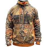 TrailCrest by Treel Men's Zip Up/Pullover Hoodie Sweatshirt, Stylish Camo Jacket, Outdoor Activities, Hunting, Casual Wear