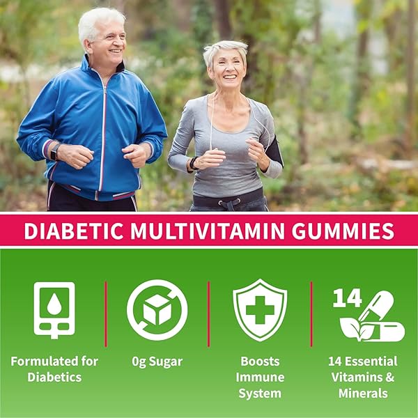 YUM-V’S YUMVS MULTIVITAMIN GUMMIES | SUGAR FREE SUPPLEMENT VITAMINS FOR WOMEN & MEN | CHROMIUM, THIAMINE AND MAGNESIUM | NATURAL RASPBERRY FLAVOR CHEWABLES – 60 COUNT