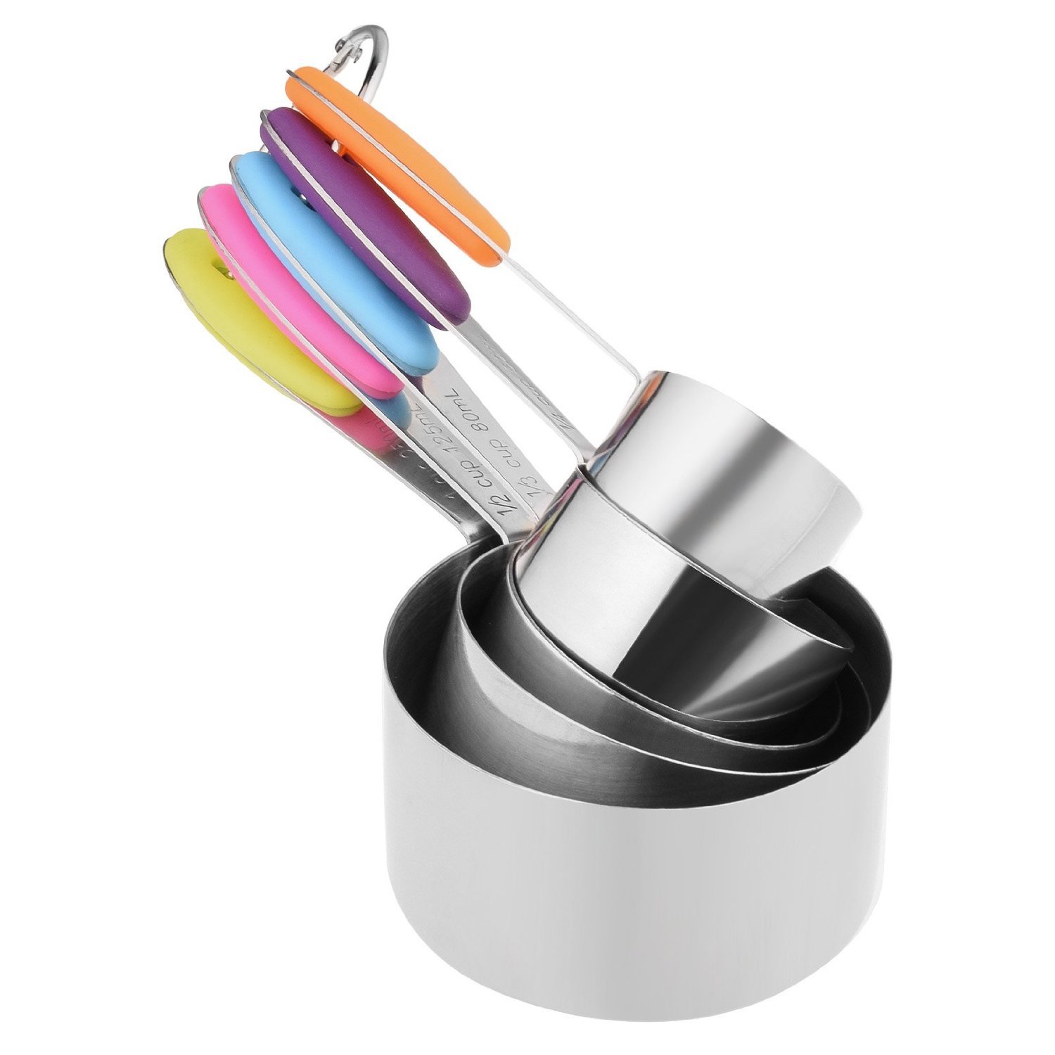 Stainless Steel Metal Measuring Spoons Cups for Kitchen Cooking with