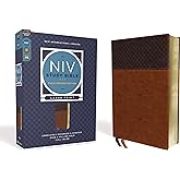 NIV Study Bible, Fully Revised Edition (Study Deeply. Believe Wholeheartedly.), Large Print, Leathersoft, Brown, Red Letter, Comfort Print