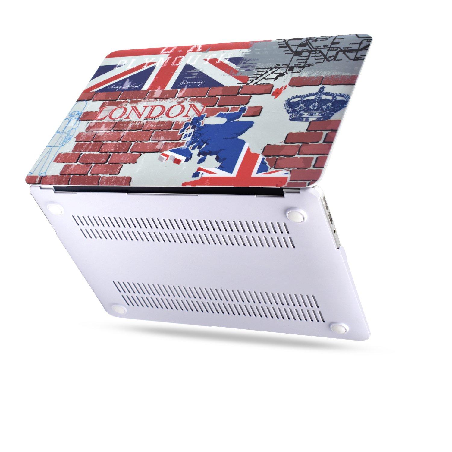 EGONE Macbook Air Case Cover Flag Painting Plastic Hard Protective Shell & Keyboard Cover For 13\