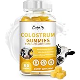 Sugar-Free Bovine Colostrum Supplement Gummies,Grass-Fed Colostrum for Women &Men, Gut Health, Immunity, Cognitive, Orange Flavor 60 Gummies with 40% IgG