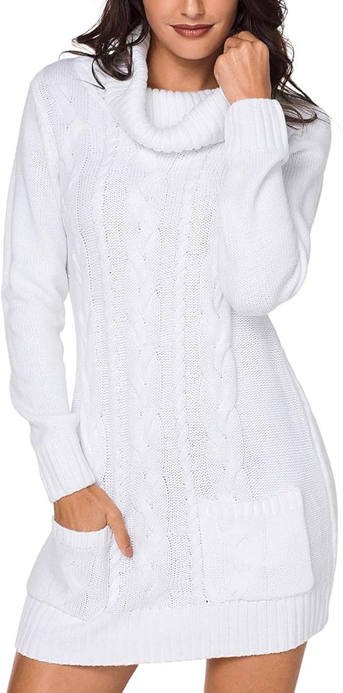 cowl neck jumper dress