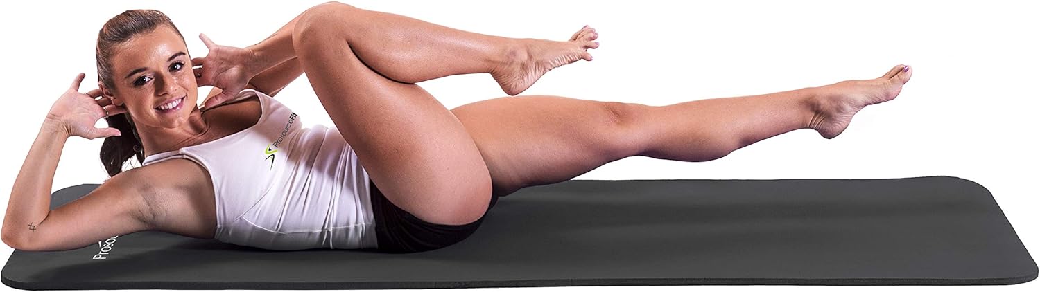 ProsourceFit Extra Thick Yoga and Pilates Mat ½ (13mm), 71-inch Long High Density Exercise Mat with Comfort Foam and Carrying Strap, Grey : Sports & Outdoors