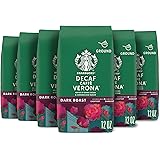 Starbucks Decaf Caffé Verona Dark Roast Ground Coffee, 12 Ounce (Pack of 6)