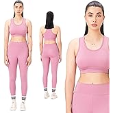 ApparelX 2 piece workout sets for women - High Waisted Leggings & Sports Bra Womens 2 piece workout set for Yoga, Gym