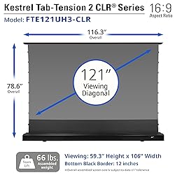Elite Screens Kestrel Tab-Tension CLR, 121 inch