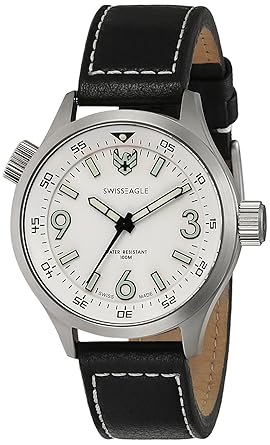 Swiss Eagle Analog White Dial Mens Watch-SE-9030-02