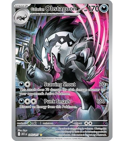 Pokemon - Galarian Obstagoon 198/185 - Vivid Voltage - Secret Rare