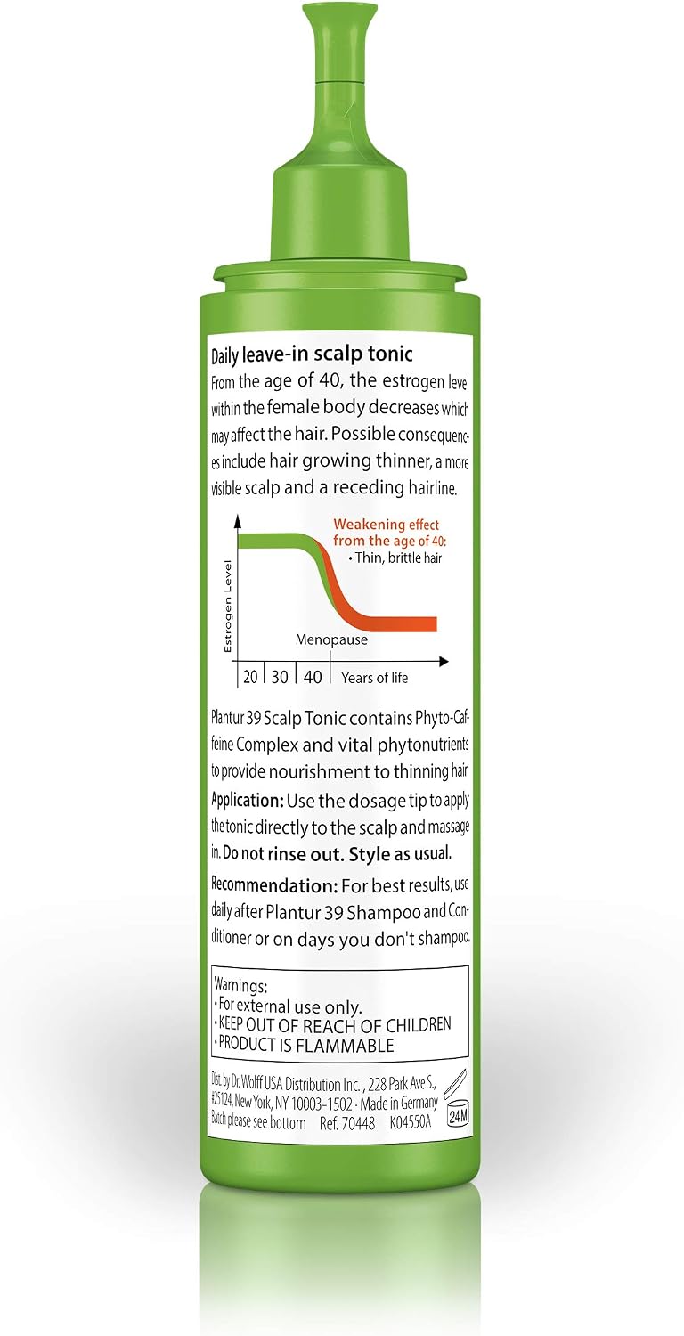 Plantur 39 Caffeine Tonic Prevents and Reduces Hair Loss 200ml, Green, 200 ml (Pack of 1) - Image 3