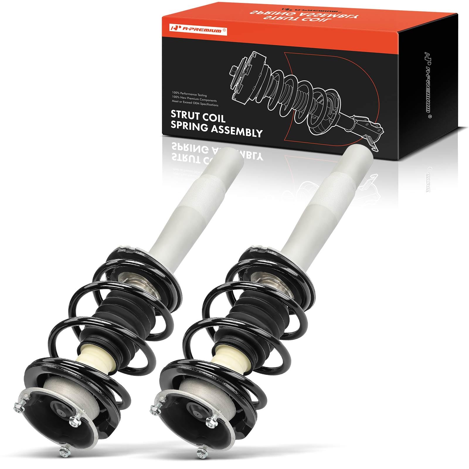 A-Premium Front Complete Strut & Coil Spring Assembly Compatible with BMW 525i 2004-2007, 530i 2004-2007, 545i 2004-2005, 550i 2006-2010, 2-PC Set