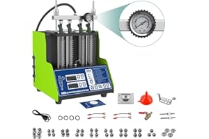 BELEY Fuel Injector Tester Automotive for Car Motorcycle 4 Cylinders, Ultrasonic Fuel Injector Cleaner Machine Mini Fuel Injector Cleaner Tool for Gasoline Diesel (V309)