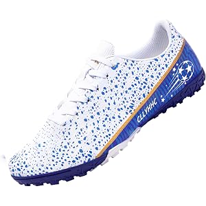 YOYPYQ Men's Soccer Cleats Women's Football Shoes Lightweight Breathable Athletic Training Sneakers Adult Youth Rugby Boots