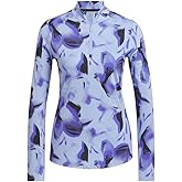 adidas Womens Women's Ultimate365 Printed Quarter-Zip Mock