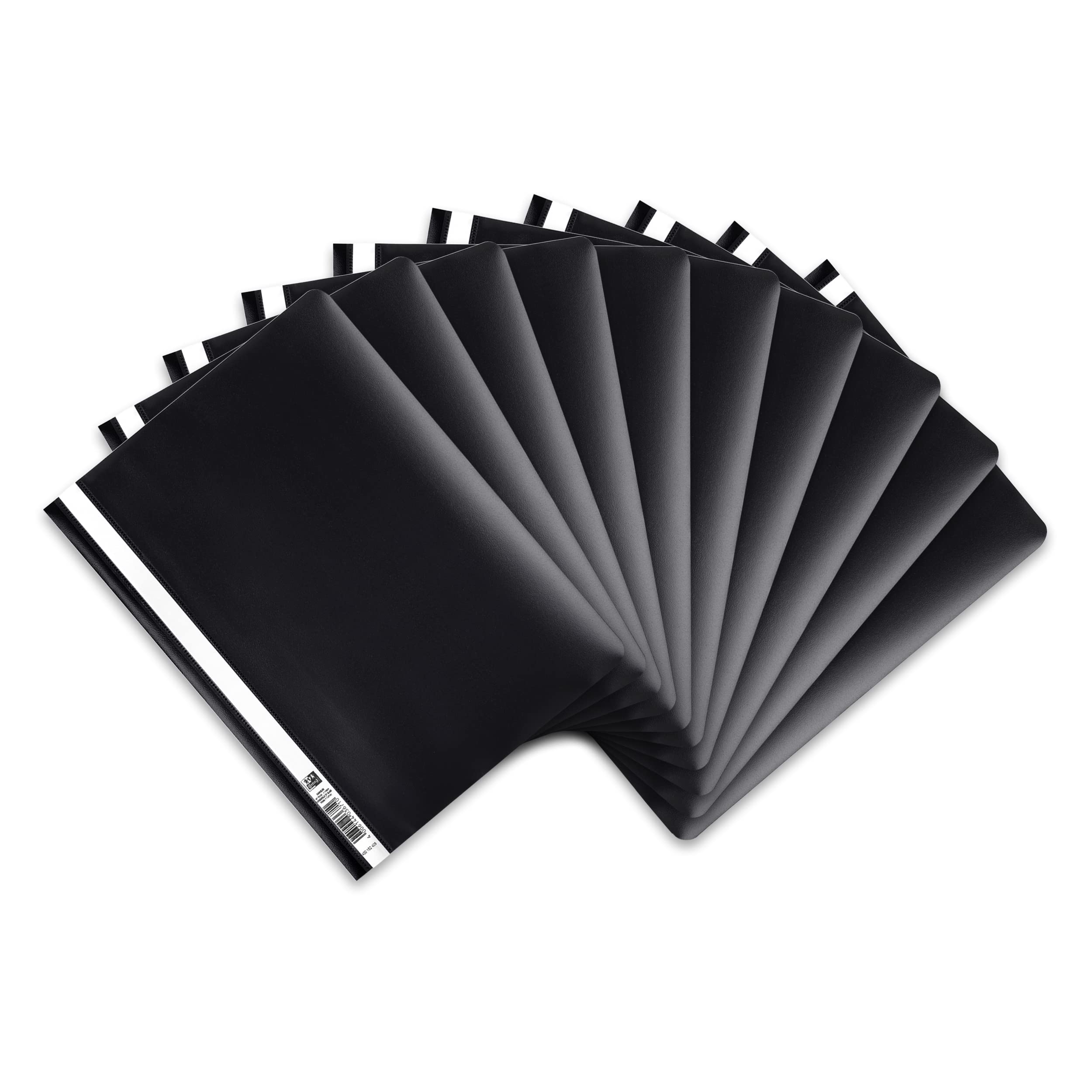 Oxford File Folder A4 Plastic Black Pack of 10