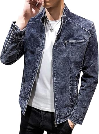 denim jacket chinese collar