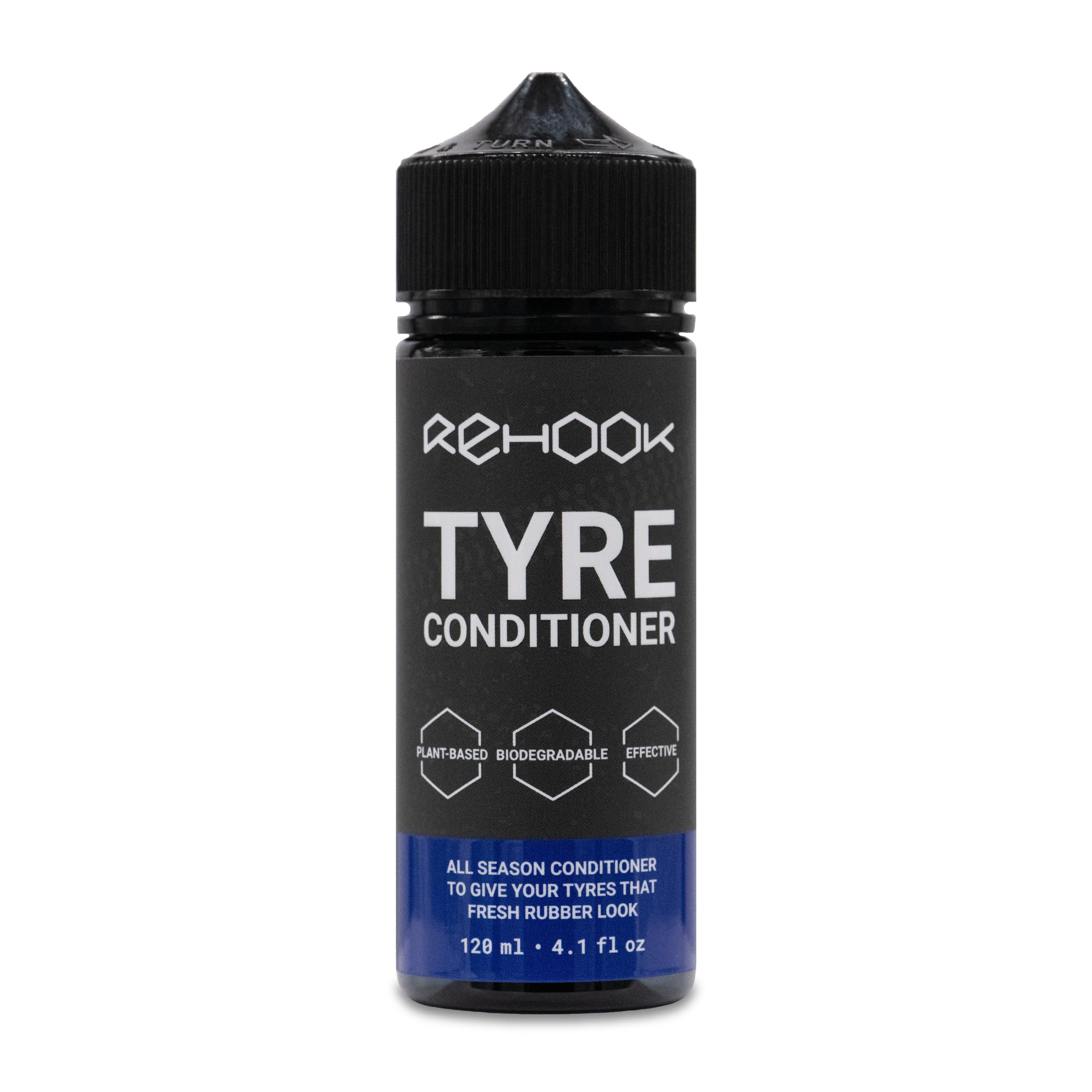 Rehook Tyre Conditioner 120ml | Plant-Based Protective Bicycle Tire Shine Solution | Suitable for All Bike Types & Weather Conditions