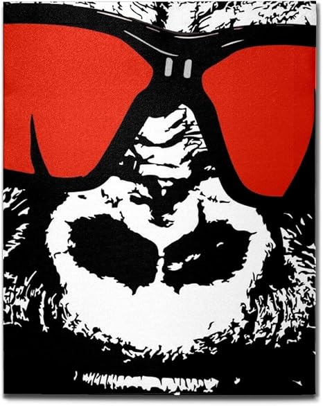 Amazon Co Jp キャンバス油絵 ポスター 絵画 猿 かっこいい キャンバス 絵 インテリア絵画 壁掛け 木枠 フック付き アートポスター 飾り絵 玄関 レストラン 寝室 壁画アート 現代アートフレーム 祝い ギフト ホーム キッチン