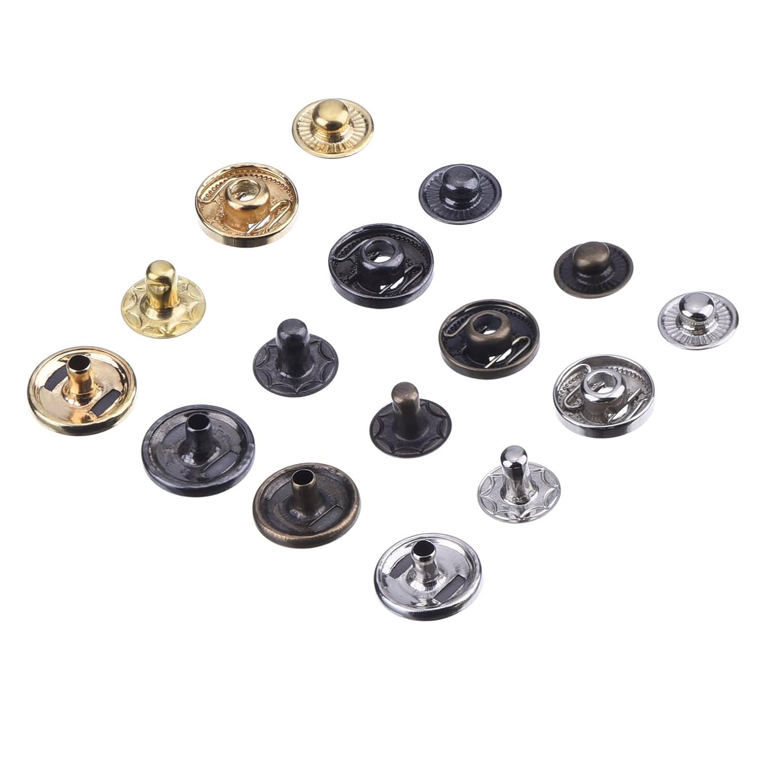 Costura Manualidades de Cuero Botones de Presión de Cobre Corchetes de