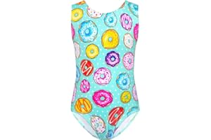 TENVDA Gymnastics Leotards for Girls Sparkly Colorful One-Piece Kids Tumbling Outfit Size 2-12 Years Old