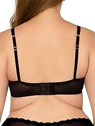 Smart & Sexy womens Mesh Plunge Bra, Black Hue