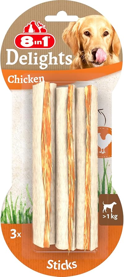 8in1 Delights Chicken Sticks for Dogs 3 pcs 8in1 Delights Chicken Chew
