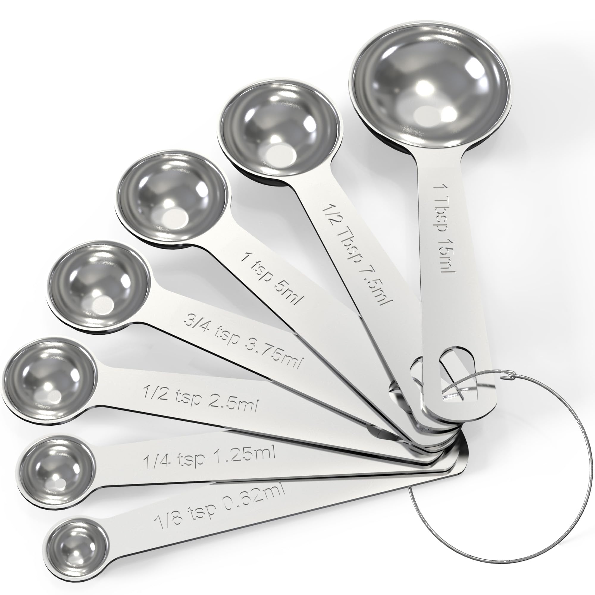 TILUCK Stainless Steel Measuring Spoons Set,Coffee