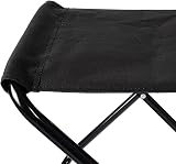 Harbour Housewares Folding Stool Black Canvas Seat Portable Outdoor 27.5cm x view 5