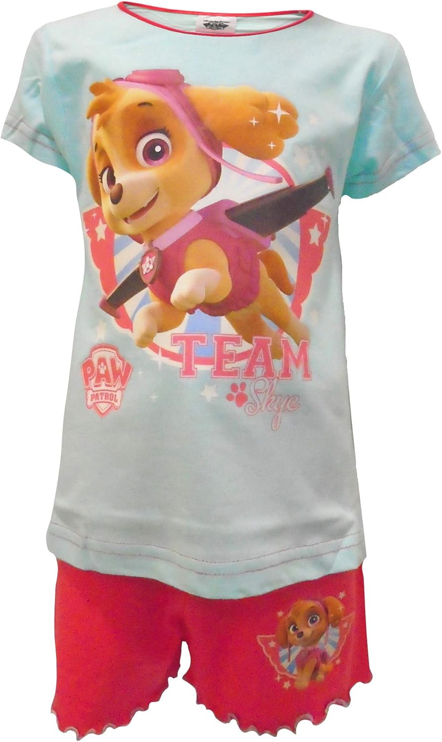 Paw Patrol Pigiama Intero Per Bambini 3-4 Anni - Tutina Blu Con Maniche Rosse E Scritta 'Dream Explore Repeat'