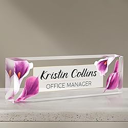 Custom Name Plate for Desk, Acrylic Office Decor
