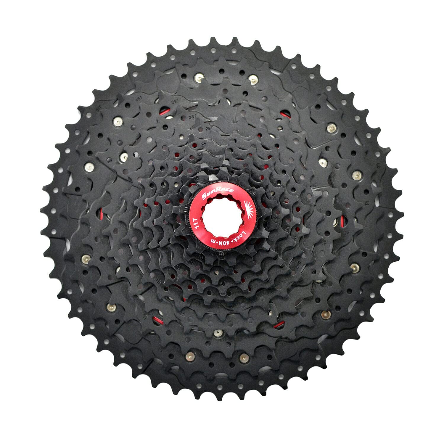SunRace CSMX8 Wide Ratio Cassette 11-51T, 11 Speed, Black, ST2464