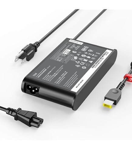 ANTWELON 170W Chargeur Ordinateur Portable 20V 8,5A Compatible Avec Lenovo ThinkPad P50 P51 P52 P53 P70 P71 P73 W540 W541 T540P Legion Y520 Y530 Y720 Y730 ADL170NLC2A ADL170NLC3A Adaptateur