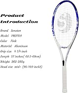 Senston Tennis Racket 27 Inch Adult Mid+ Head 96-100 in2 4-1/4 grip view 3