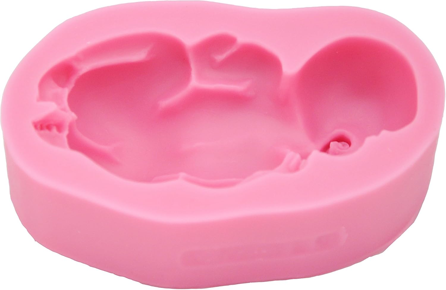 DeColorDulce Bebe Grande Molde 3D para Fondant, Silicona, Rosa, 6x10x3 cm