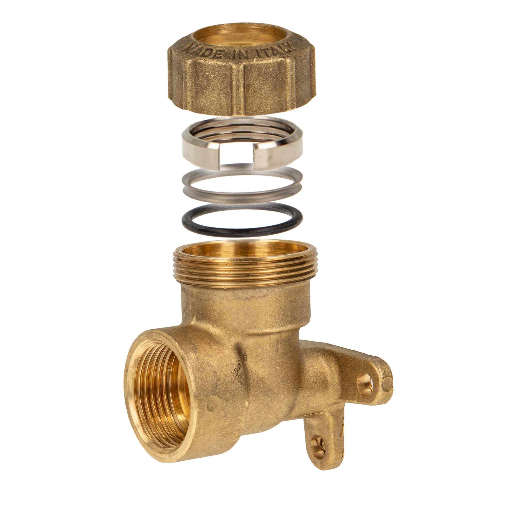 MS Clamp Connector Ceiling Angle with Inner Thread 1 Inch x Diameter 32 mm for PE Pipe