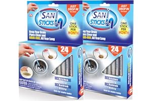 Sani Sticks Keep Your Drain Pipes Clear Odor-Free and Prevent Clogs, Sink Sticks, Drain Deodorizer, for Tub, Sink, Drain (Uns