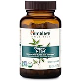 Himalaya USDA Organic Neem Herbal Supplement, 600 mg, 60 Caplets | Plant Based Skin Supplement for Mild Acne &amp; Clear Skin, Purifying, Ayurvedic - USDA Certified Organic, Non-GMO, Vegan