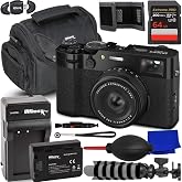 SSE FUJIFILM X100VI Digital Camera (Black) - Bundle Includes: 64GB SDXC Memory Card, Replacement Battery and Charger, Gadget Bag, 8" Gripster &amp; Much More (12pc Bundle)