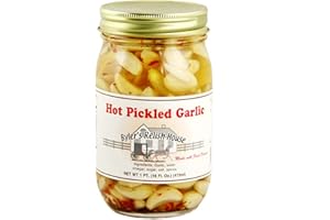 Byler's Relish House Homemade Amish Country Hot Pickled Garlic 16 oz.