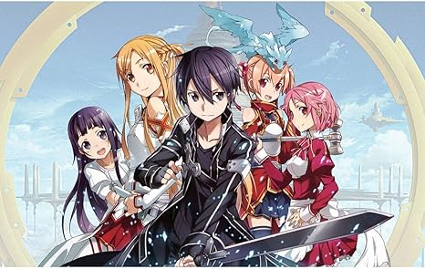 Amazon Co Jp ソードアート オンライン3 パズルアニメジグソー5人がポーズ300 500 1000 1500シート Size 500 Pieces ホーム キッチン