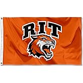 College Flags & Banners Co. RIT Tigers Orange Logo Large Grommet Banner Flag