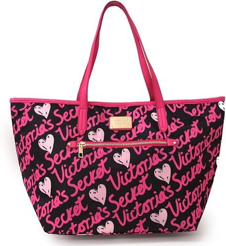 Amazon Victoria S Secret ヴィクトリアシークレット バッグ ビクトリア トートバッグ 大きめ ロゴ ブラック Lc2601 並行輸入品 Victoria S Secret ヴィクトリアシークレット トートバッグ