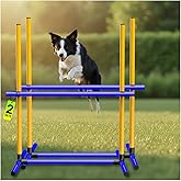 MAICOBI Dog Agility Hurdle, 2 Jump Bar Sets Indoor Outdoor Backyard Train
