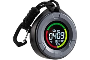 VEVOR Carbon Dioxide Monitor, CO2 Controller with Temperature and Humidity Display, NDIR Sensor Carbon Dioxide Detector, for 