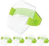 AUEAR, 5 Pack Arm Badge Holder Card ID Armband with