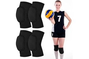 Opvixi Volleyball Knee Pads, Knee Pads Volleyball Girls 2 Pairs, Knee Pads for Women Youth Kids, Soft Black Kneepads for Sports Dance Volleyball Football Yoga Tennis Running Cycling Workout Climbing