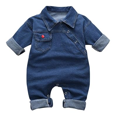 MTX Newborn Baby Denim Jumpsuit with Long Sleeves Kuwait Ubuy