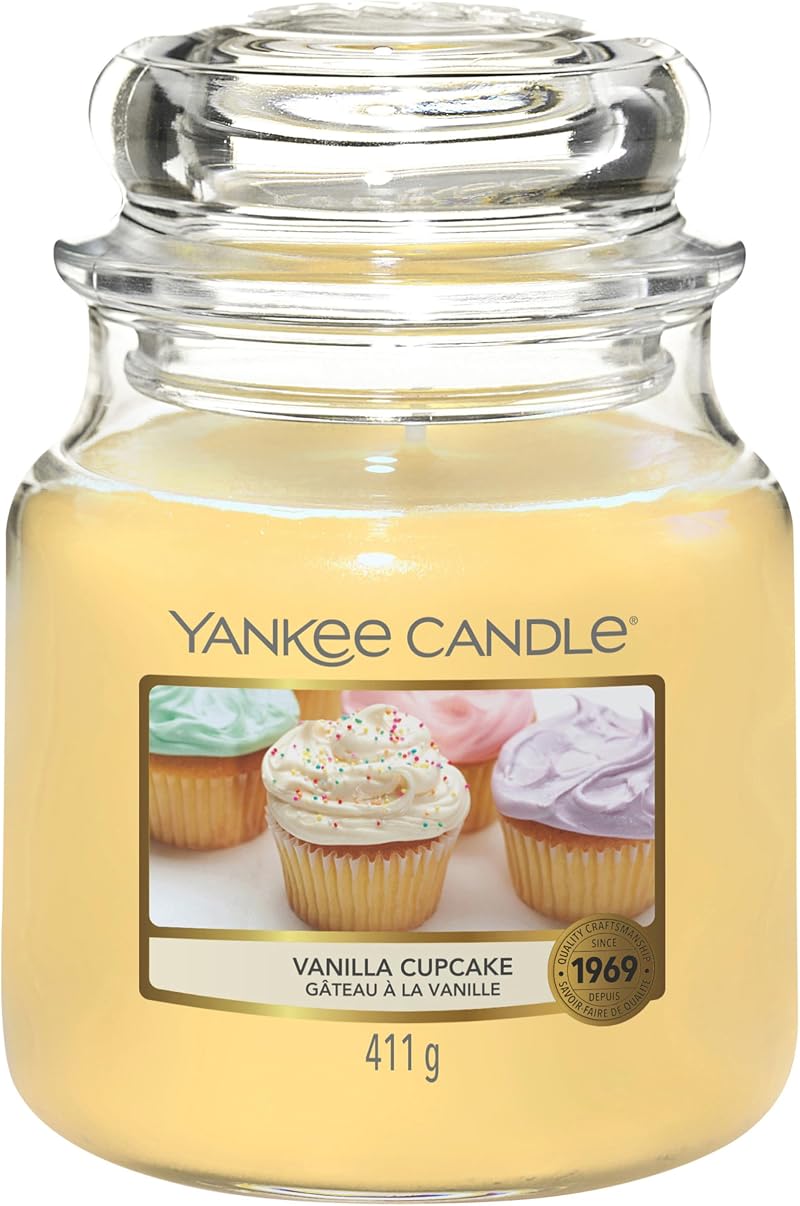 Yankee Candle Vanilla Cupcake Medium Jar Candle 75 Hr Burn Time