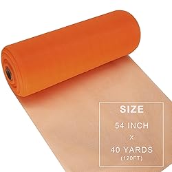 Orange Tulle Fabric Roll Spool Bolt